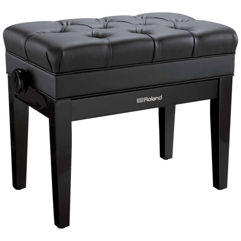 Roland RPB-500 Adjustable-Height Piano Bench with Storage Compartment - Polished Ebony