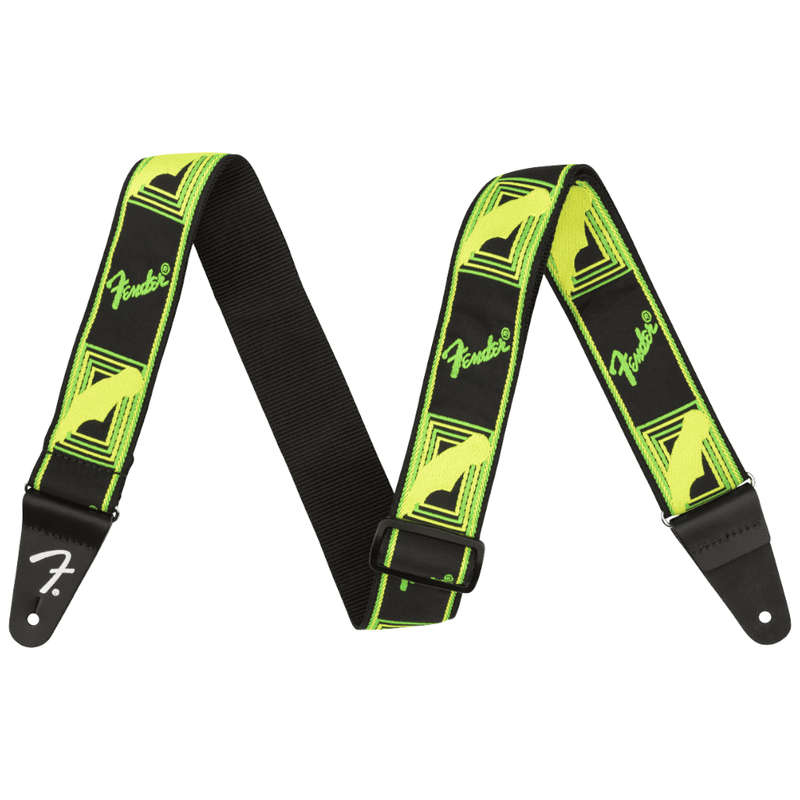 Fender 2'' Neon Monogrammed Strap - Green/Yellow