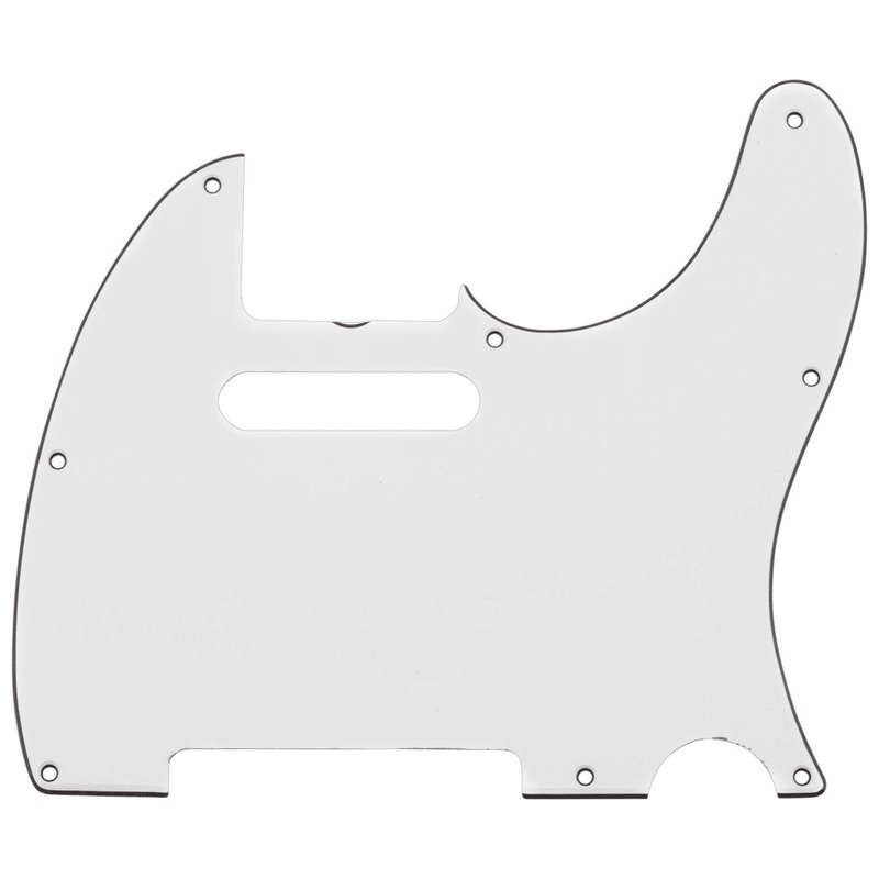 Fender® 3-Ply Telecaster Pickguard - 8-Hole - White