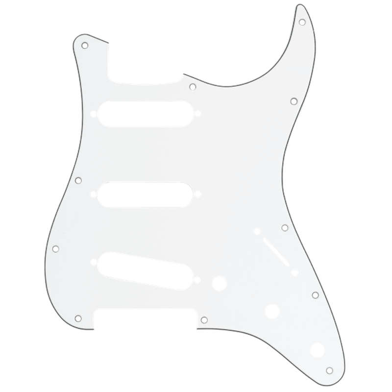 Fender® 3-Ply Stratocaster Pickguard - 11-Hole - White