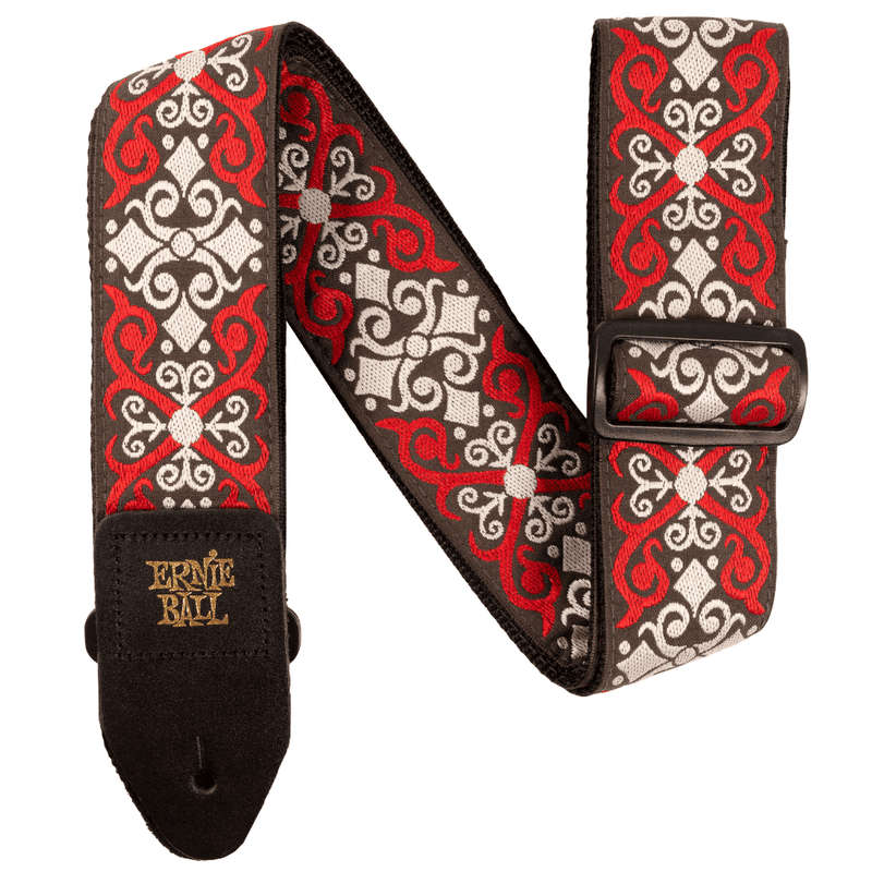 Ernie Ball Red Trellis Jacquard Guitar Strap