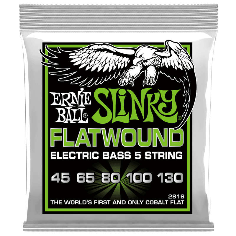 Ernie Ball Regular Slinky Flatwound 5-String Bass Strings - (50-130)