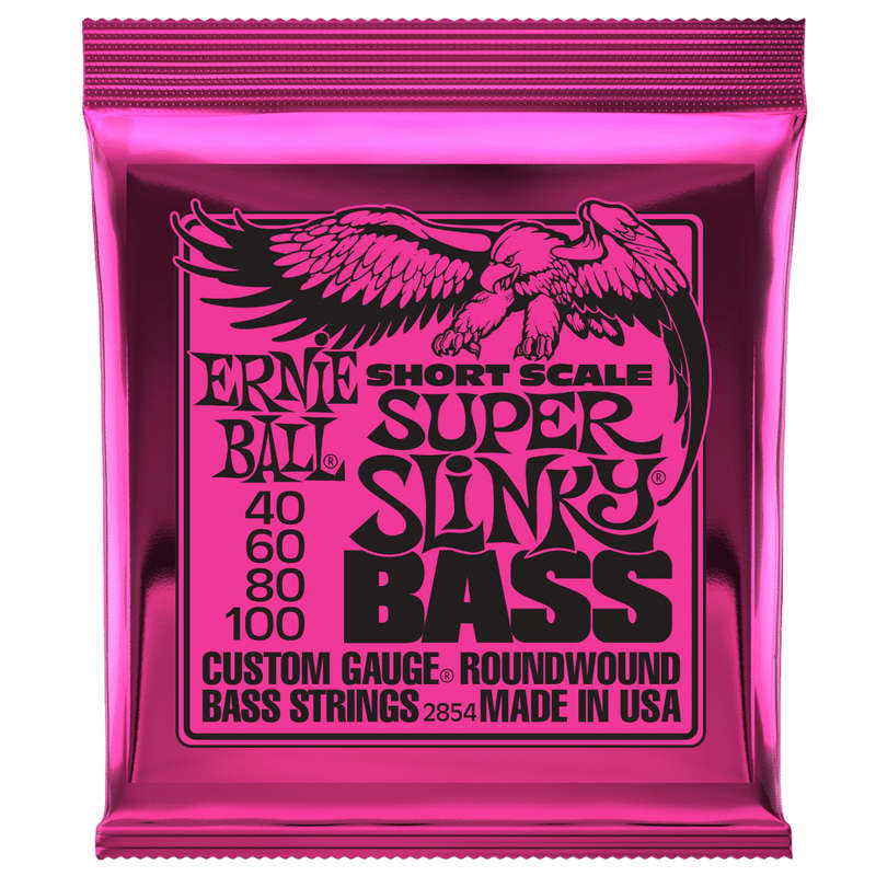 Ernie Ball Short Scale Super Slinky 4-String Bass Strings - (45-100)