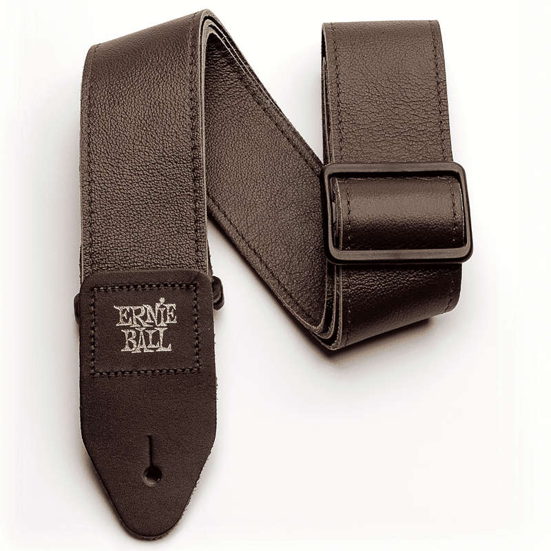Ernie Ball 2" Tri-Glide Italian Leather Guitar Strap - Brown