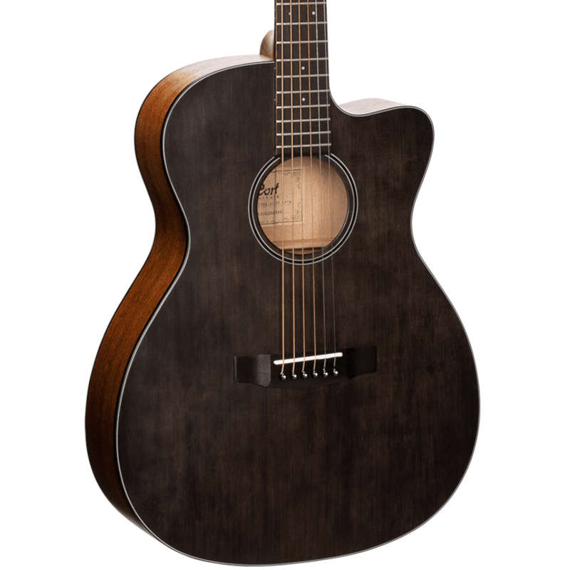 Cort Core-OC Spruce Acoustic-Electric Guitar - Open Pore Trans Black