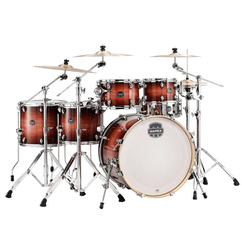 Mapex Armory 6-Piece Studioease Fast Shell Pack w/ Extra Deep Bass Drum - Redwood Burst (Hardware...