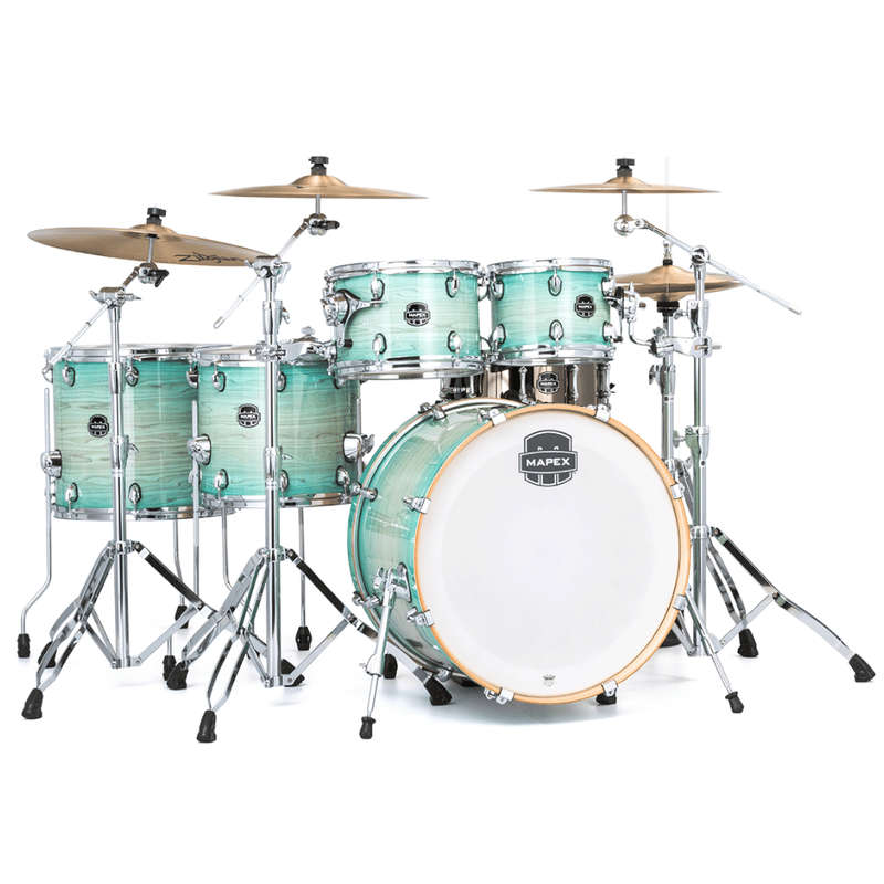 Mapex Armory 6-Piece Studioease Fast Shell Pack w/ Extra Deep Bass Drum - Ultramarine (Hardware &...