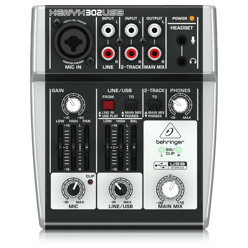 Behringer 302USB Mixer and USB Audio Interface