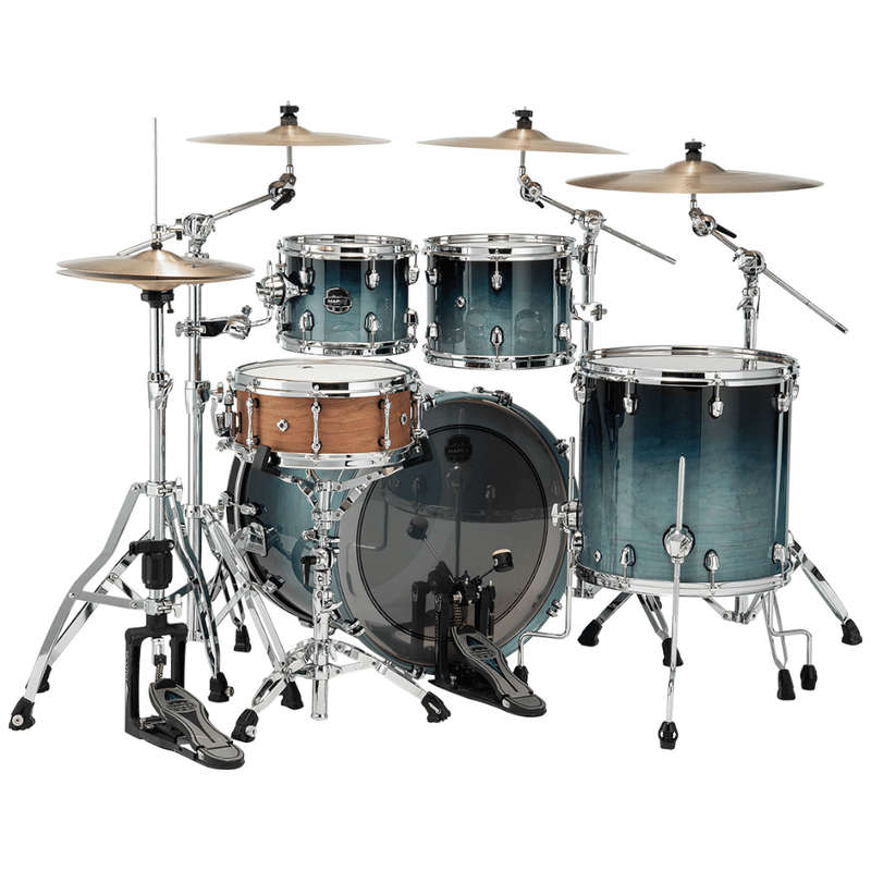Mapex SATURN 4-Piece Rock Drum Kit - Teal Blue Fade (Hardware, Cymbals & Snare Excluded)