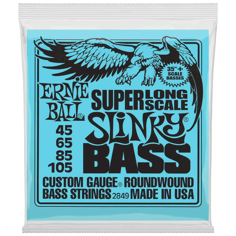 Ernie Ball Slinky Super Long Scale 4-String Electric Bass Strings  - (45-105)