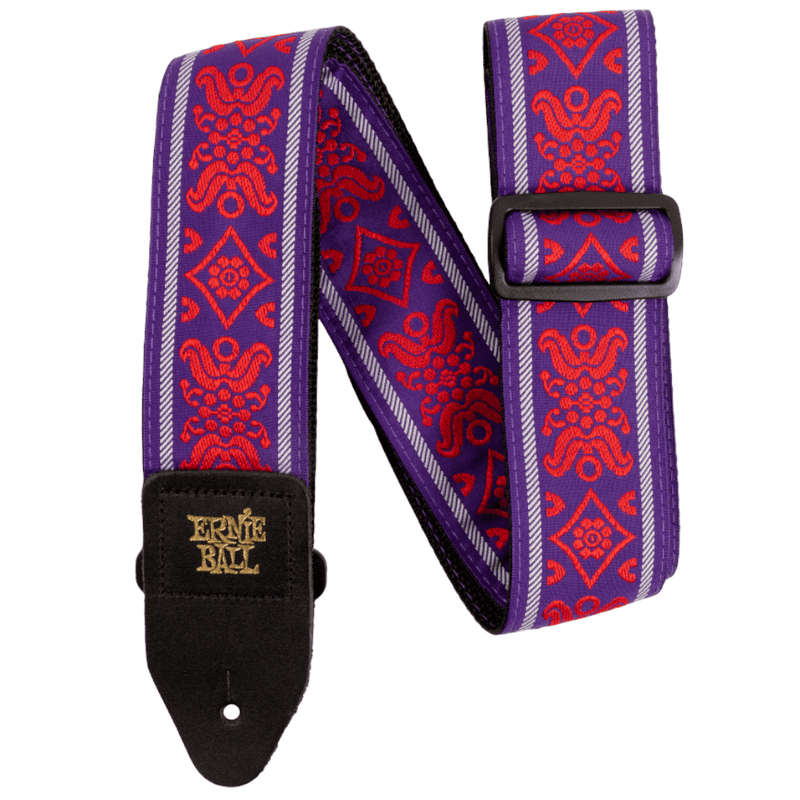 Ernie Ball Royal Flush Red Jacquard Guitar Strap