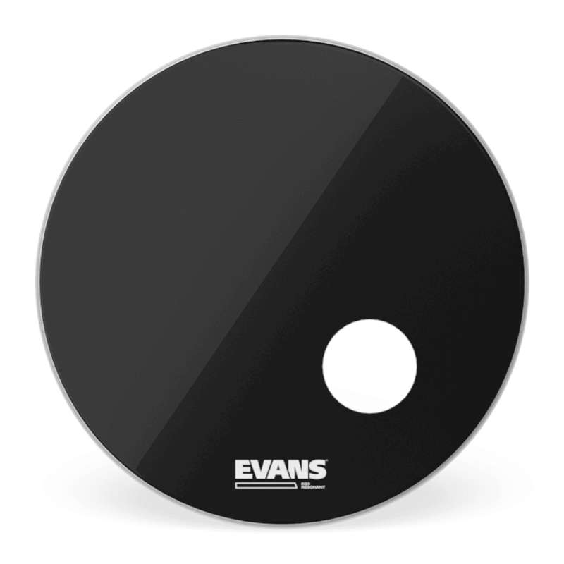 Evans EQ3 RESO BLACK 20" Smooth Black Bass Resonant Drumhead