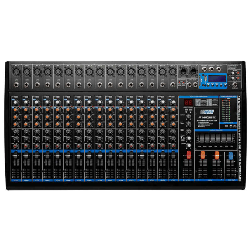 Hybrid M1602UBTX 16-Channel Mixer with Bluetooth