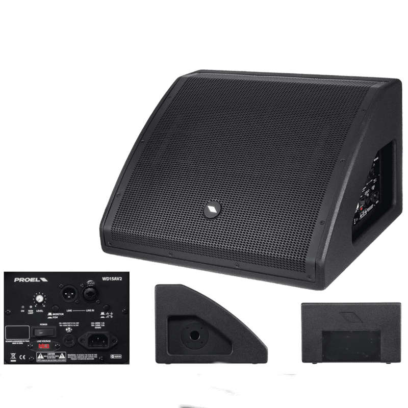 Proel WD15AV2 15 900W Powered Active Floor Monitor Speaker