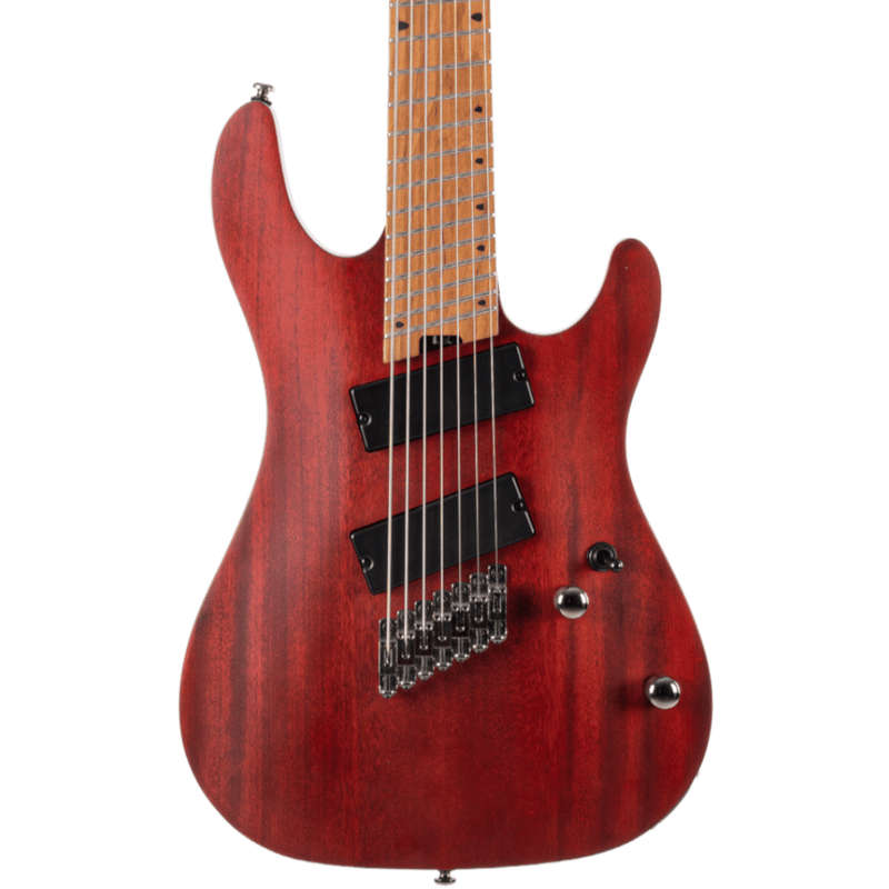 Cort KX307 Multi Scale 7-String Electric Guitar - Open Pore Mahogany