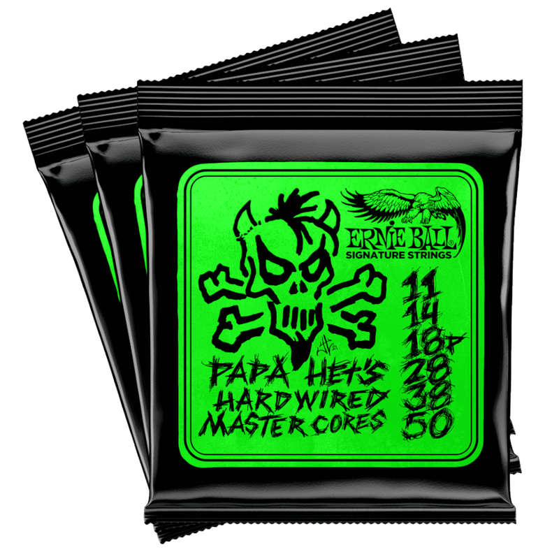 Ernie Ball Papa Het's Hardwired Master Core Signature Limited Edition Electric Guitar Strings - 3...