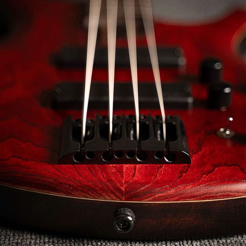 Cort Artisan B5 Element 5-String Bass Guitar - Open Pore Burgundy Red