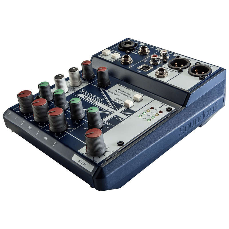 Soundcraft Notepad-5 Small-Format Analog Mixing Console with USB I/O