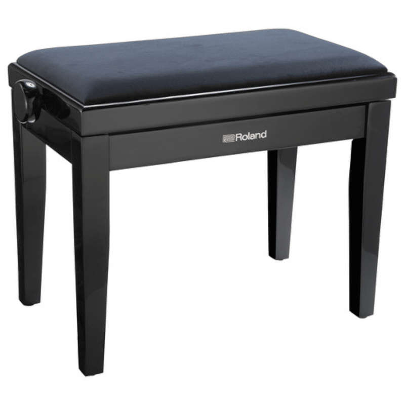 Roland RPB-220 Adjustable-Height Piano Bench with Velour Seat - Satin Black