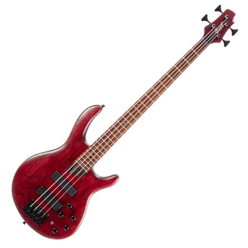 Cort Artisan B4 Element 4-String Bass Guitar - Open Pore Burgundy Red