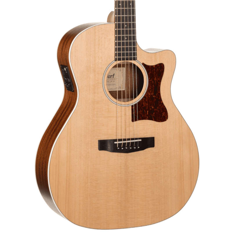 Cort GA1E Grand Auditorium Acoustic-Electric Guitar - Natual Satin
