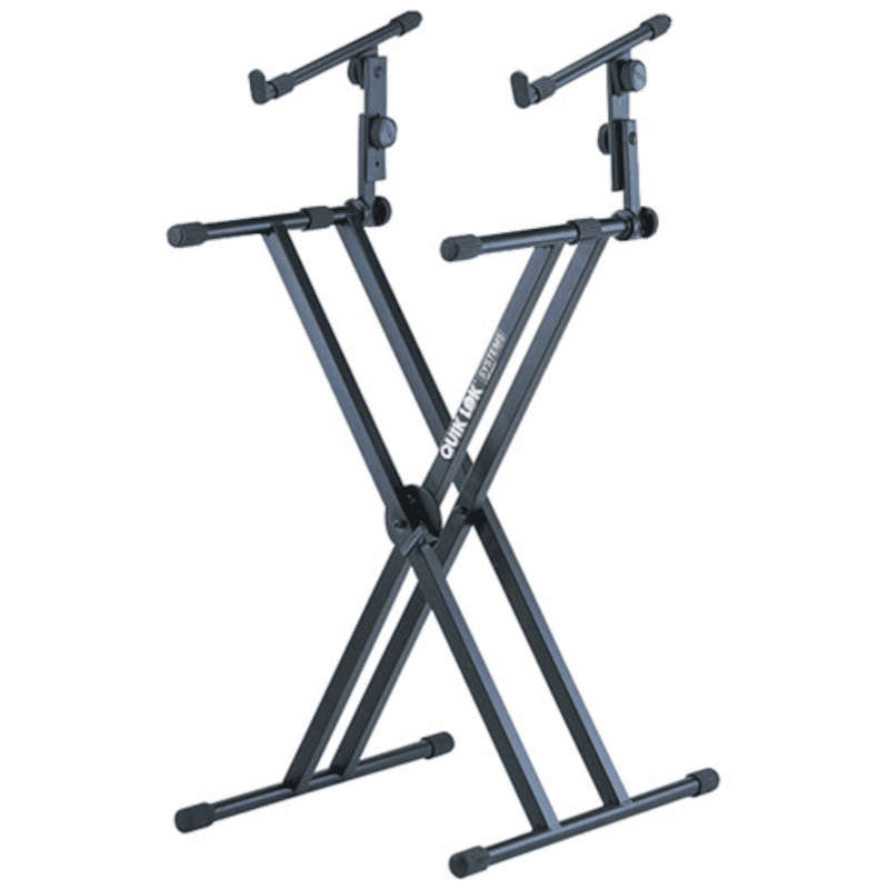 QuikLok QL-642 X-Style Double Brace Two-Tier Heavy Duty Keyboard Stand