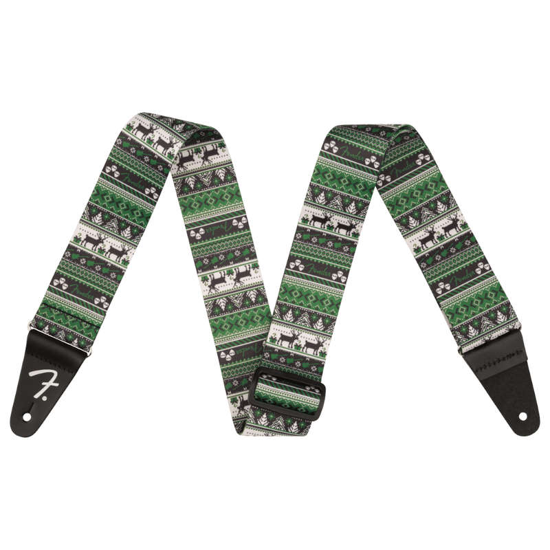 Fender Ugly Xmas Sweater Guitar Strap - Green Fair Isle