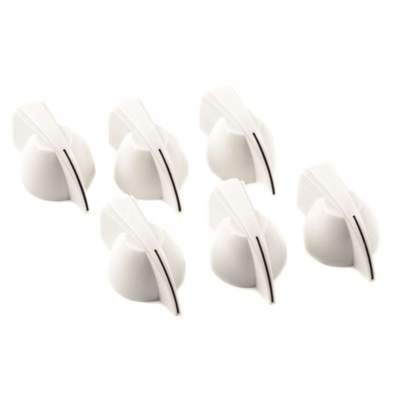 Fender Chicken Head Amplifier Knobs - White - (Set of 6)