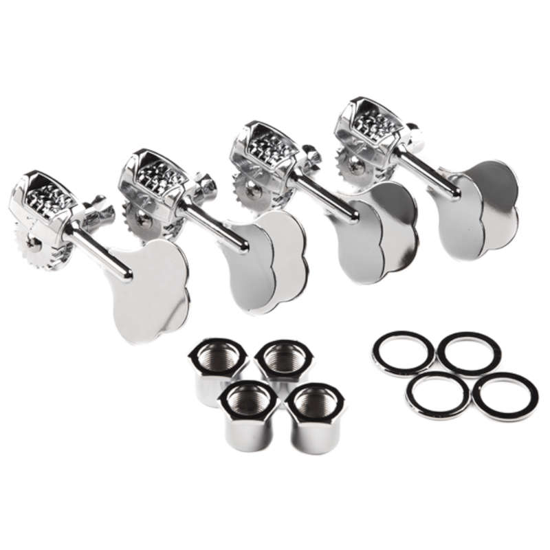 Fender Deluxe "F" Stamp Bass Tuning Machines - Chrome - (Set of 4)
