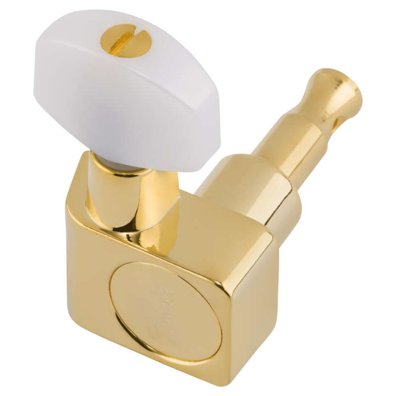 Fender Deluxe Cast/Sealed Guitar Tuning Machines with Pearl Buttons - Gold (Set of 6)
