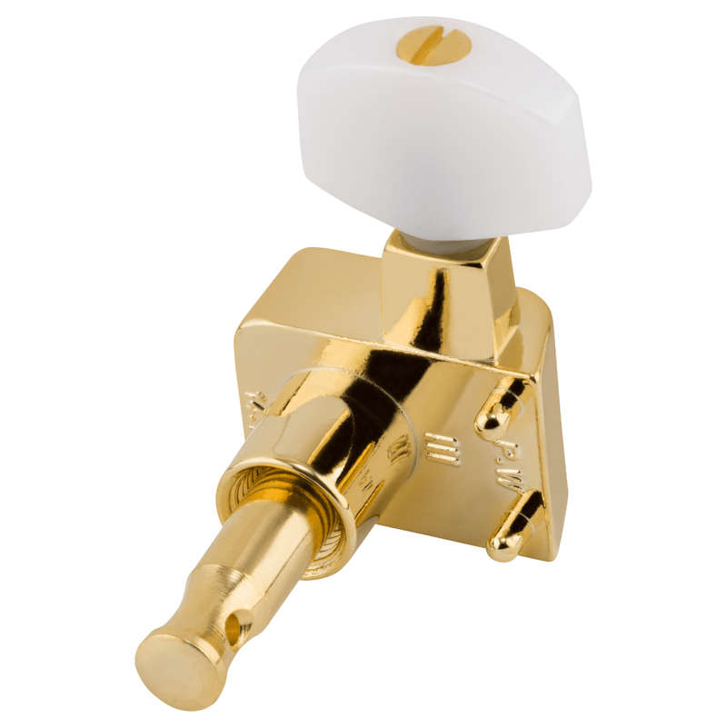 Fender Deluxe Cast/Sealed Guitar Tuning Machines with Pearl Buttons - Gold (Set of 6)