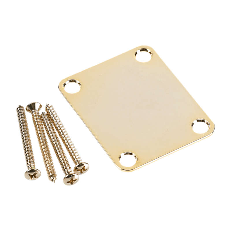 Fender 4-Bolt Vintage Neck Plate "Plain" (No Logo) - Gold
