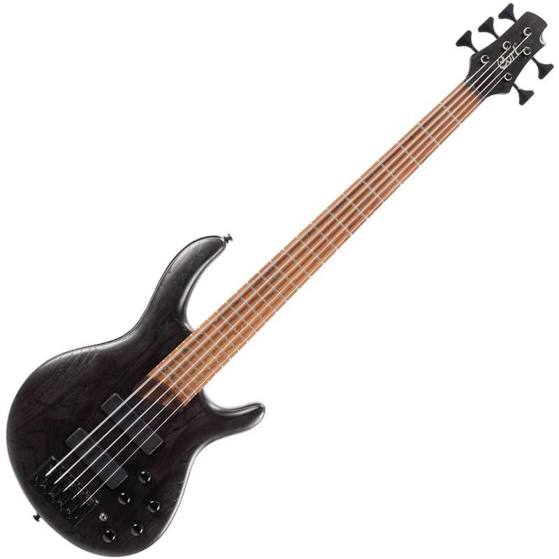 CORT B5 Element 5-String Bass - Open Pore Transparent Black