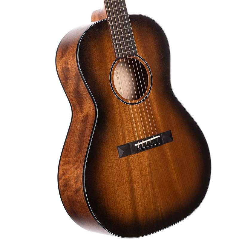 CORT Core-PE Mahogany Parlor Acoustic Electric Guitar - Open Pore Black Burst