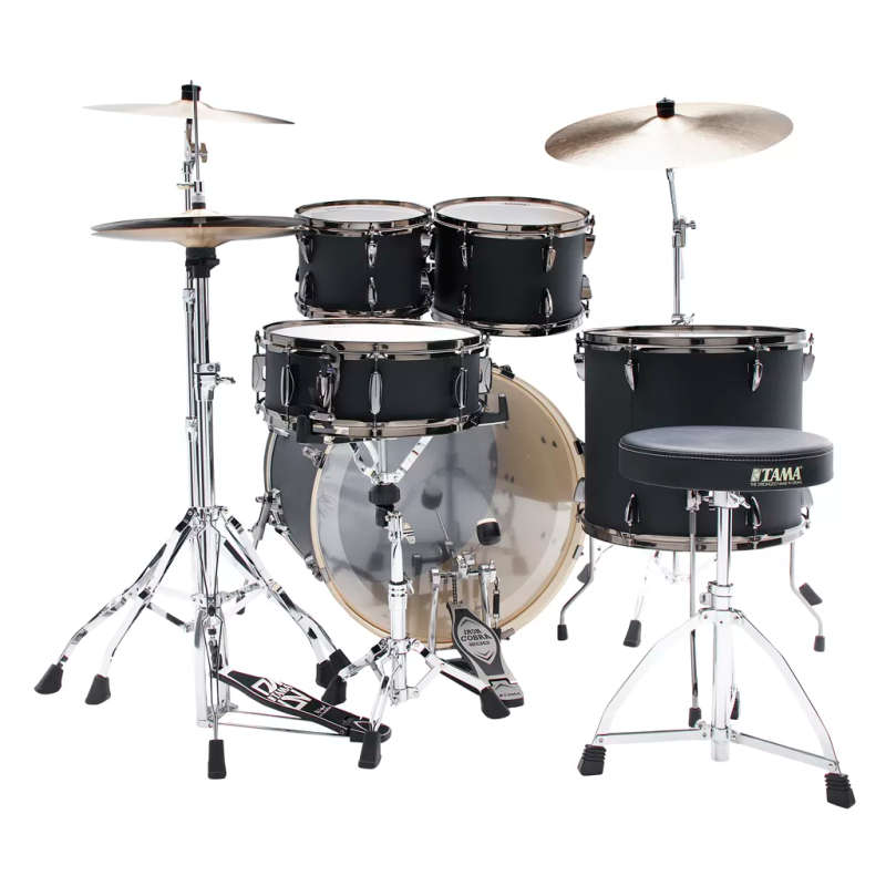 Tama Imperialstar 5-Piece Drumkit  with 22" Bass Drum - Blacked-Out Black