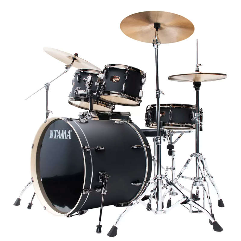 Tama Imperialstar 5-Piece Drumkit  with 22" Bass Drum - Blacked-Out Black