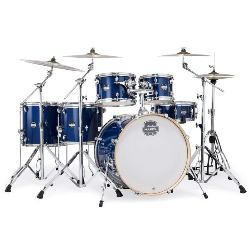 Mapex Mars Maple 6-Piece Studioease Shell Pack (Excludes Hardware and Cymbals)  Midnight Blue