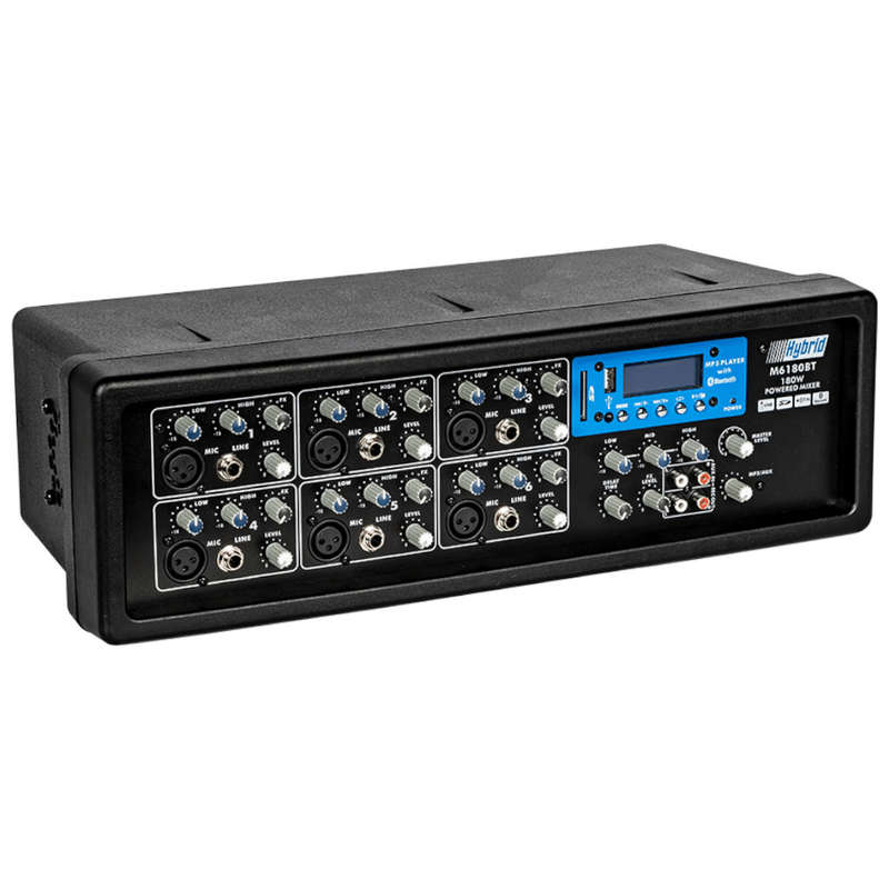 Hybrid M6180BT 6-Channeel Analogue Powered Mixer