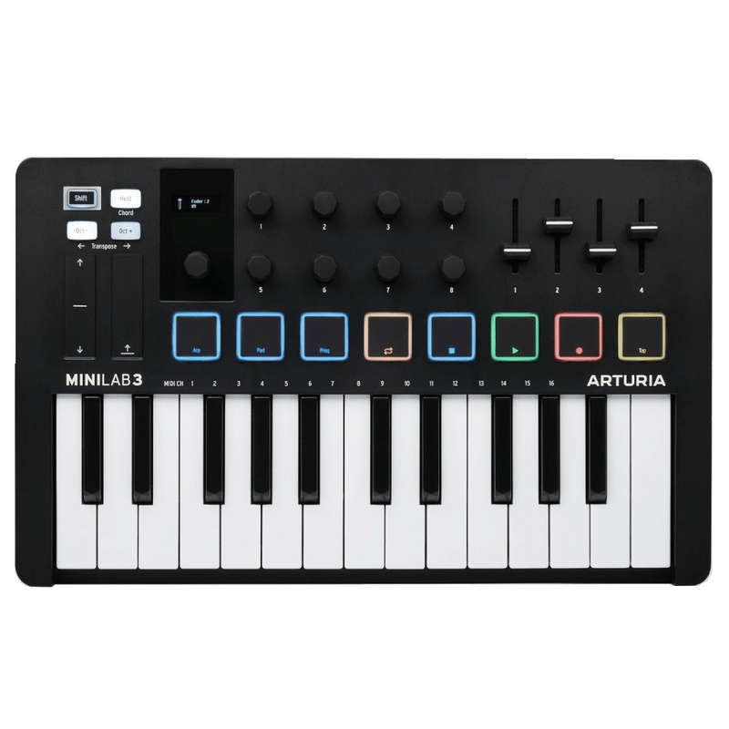Arturia MiniLab 3 25 Slim-key Controller - Black