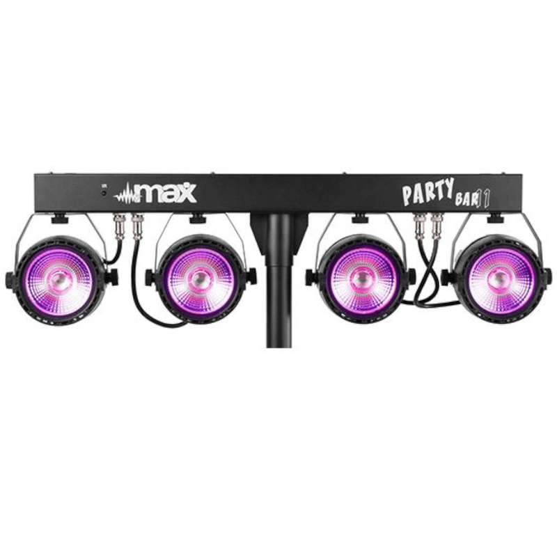 Beamz Partybar 11 Set 4 x Cob Par 20 Watt
