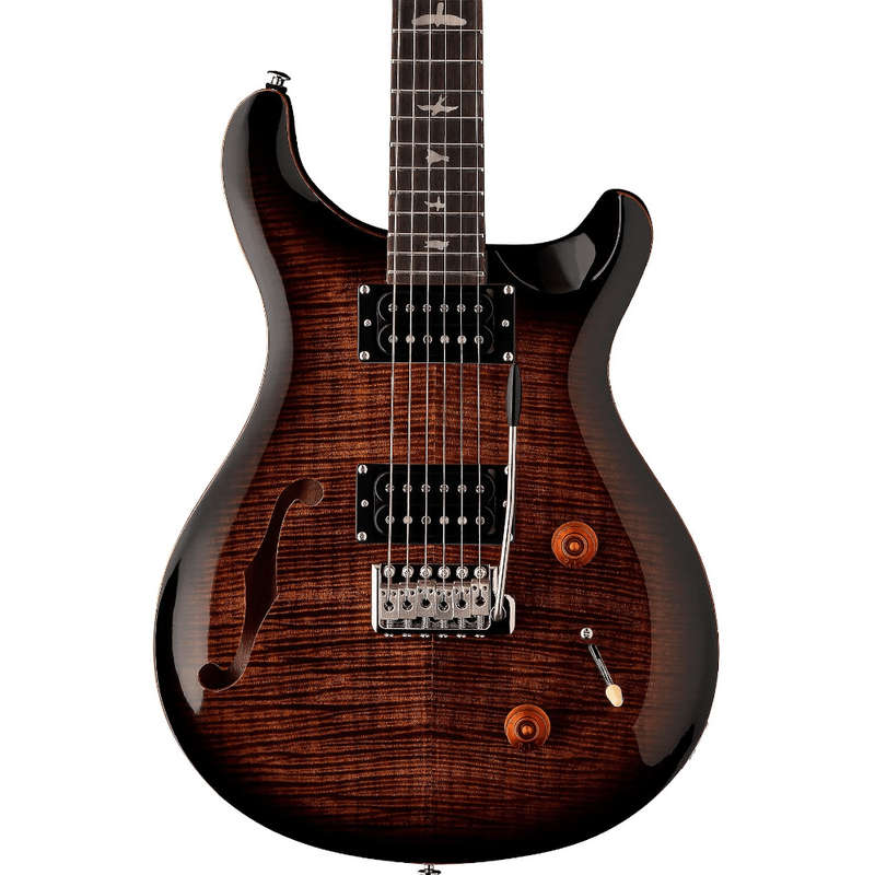 PRS SE Custom 22 Semi-hollow Electric Guitar - Black Gold Burst