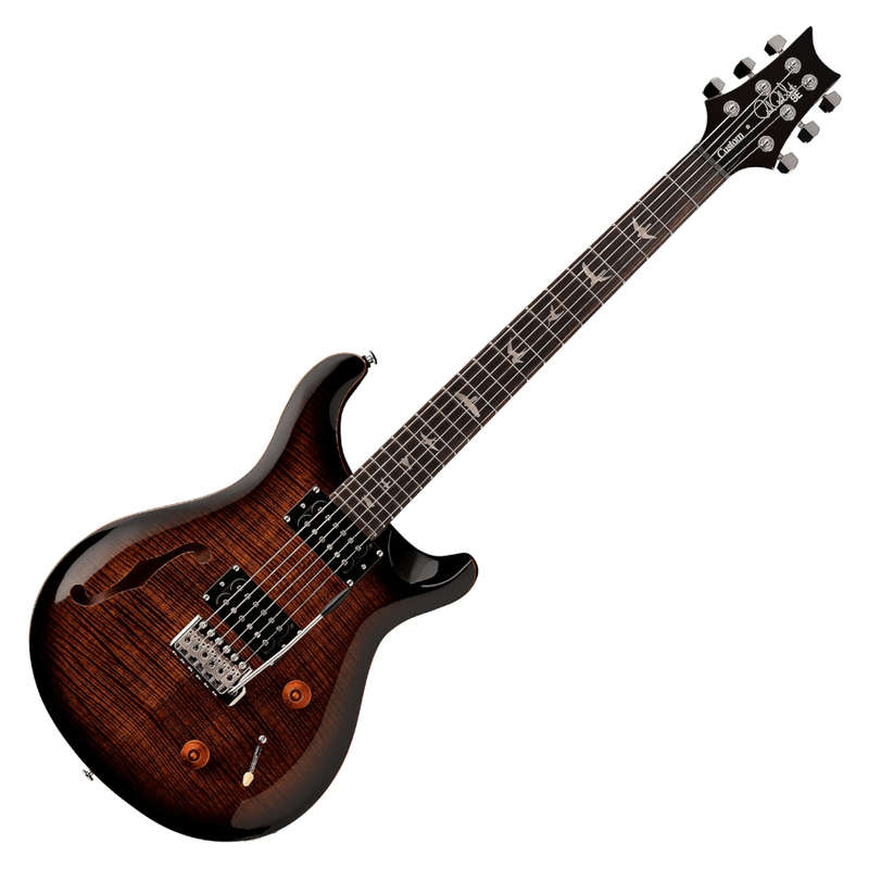 PRS SE Custom 22 Semi-hollow Electric Guitar - Black Gold Burst