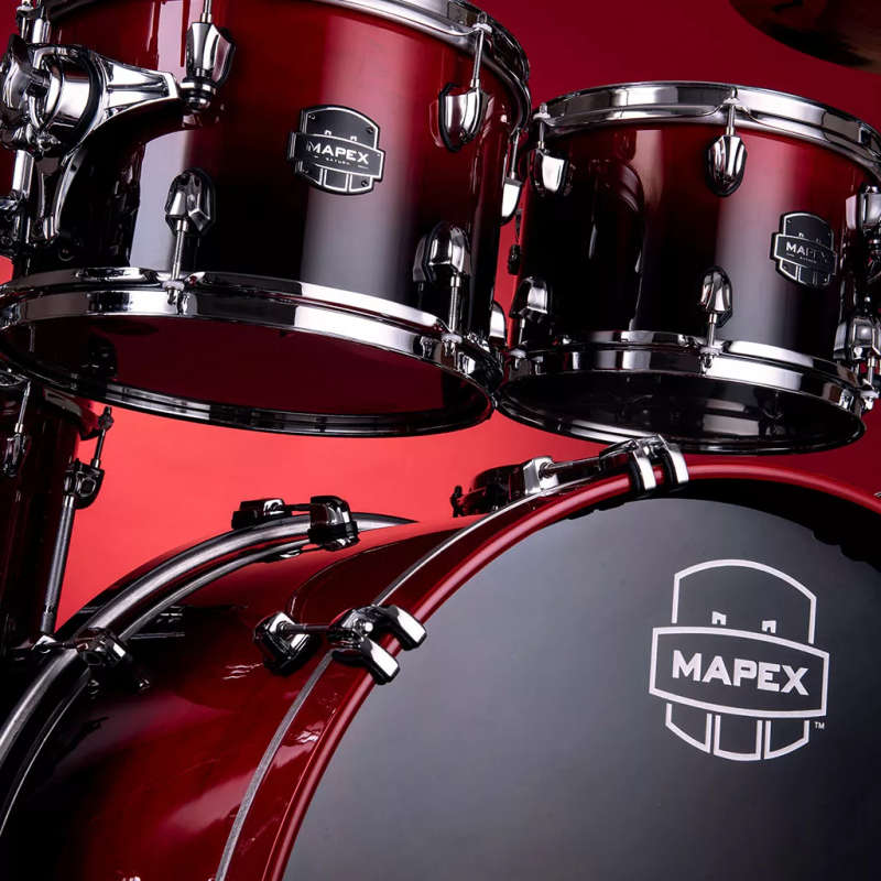 Mapex Saturn 4-Piece Rock Drum Kit - Scarlett Fade (Hardware, Cymbals & Snare Excluded)