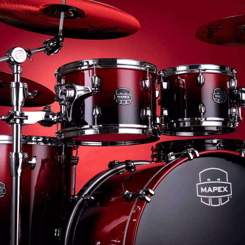 Mapex Saturn 4-Piece Rock Drum Kit - Scarlett Fade (Hardware, Cymbals & Snare Excluded)