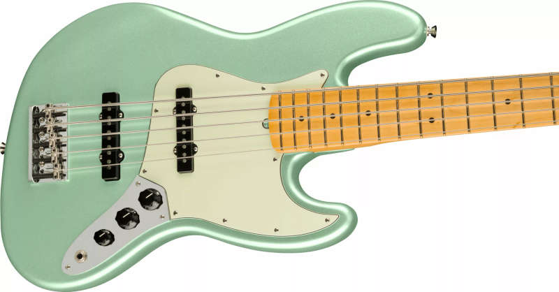 Fender American Professional II Jazz Bass® V, Maple Fingerboard, Mystic Surf Green