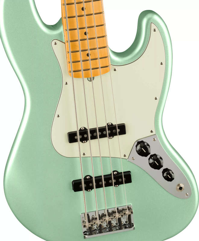 Fender American Professional II Jazz Bass® V, Maple Fingerboard, Mystic Surf Green