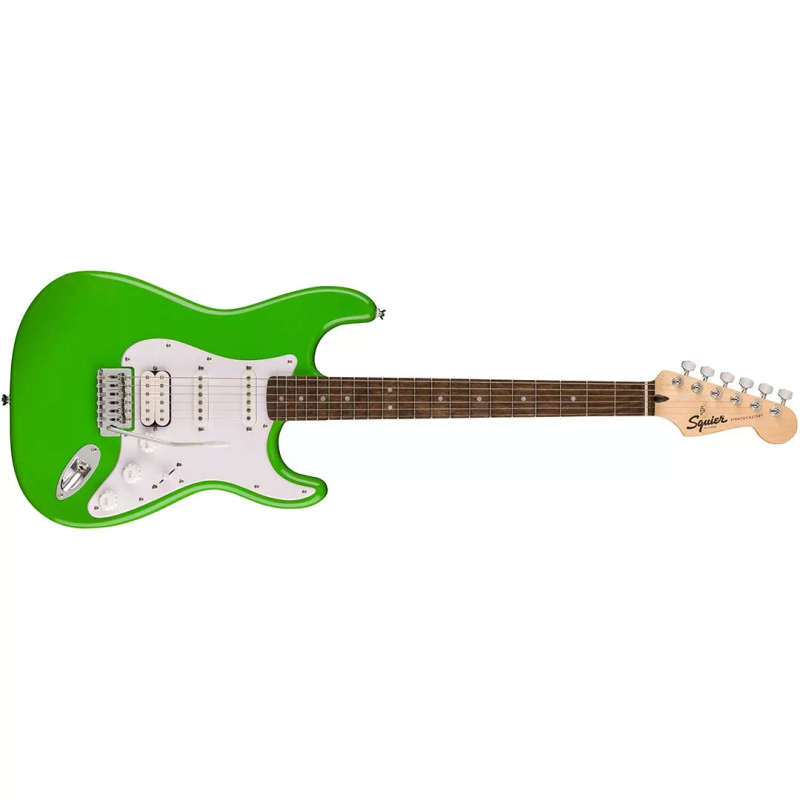 Fender  Squier FSR Sonic® Stratocaster® HSS, Laurel Fingerboard, White Pickguard, Lime Green