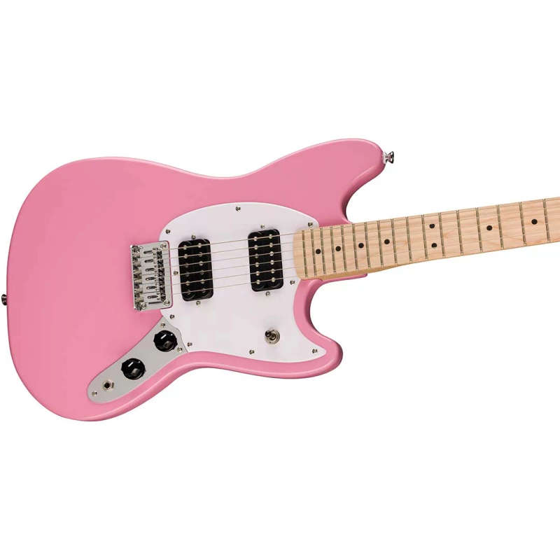 Squier by Fender Sonic® Mustang® HH, Maple Fingerboard, White Pickguard, Flash Pink