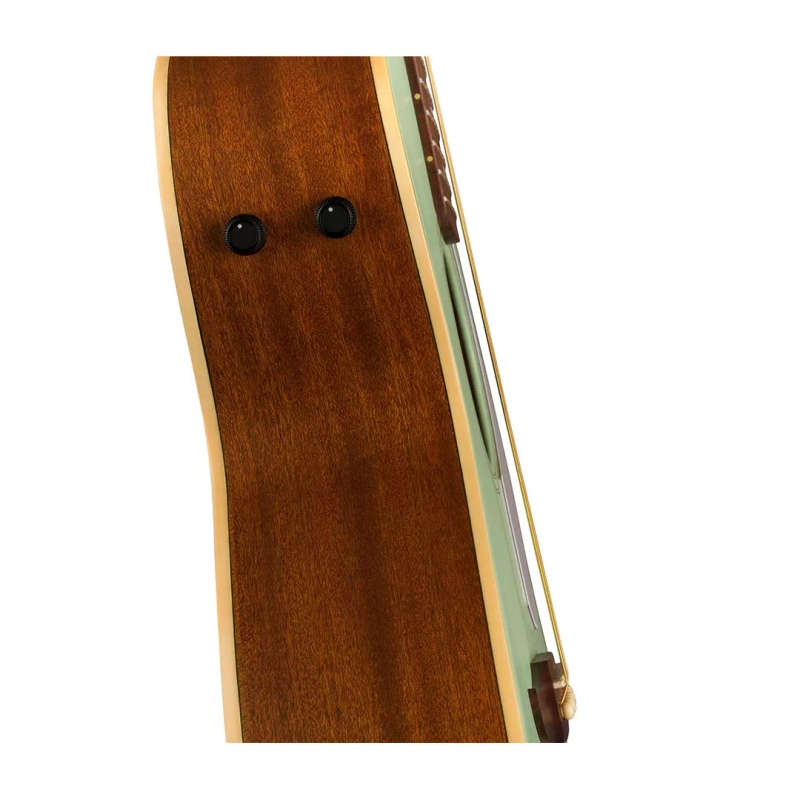 Fender Newporter Player Acoustic Guitar, Walnut Fingerboard, White Pickguard, Surf Green