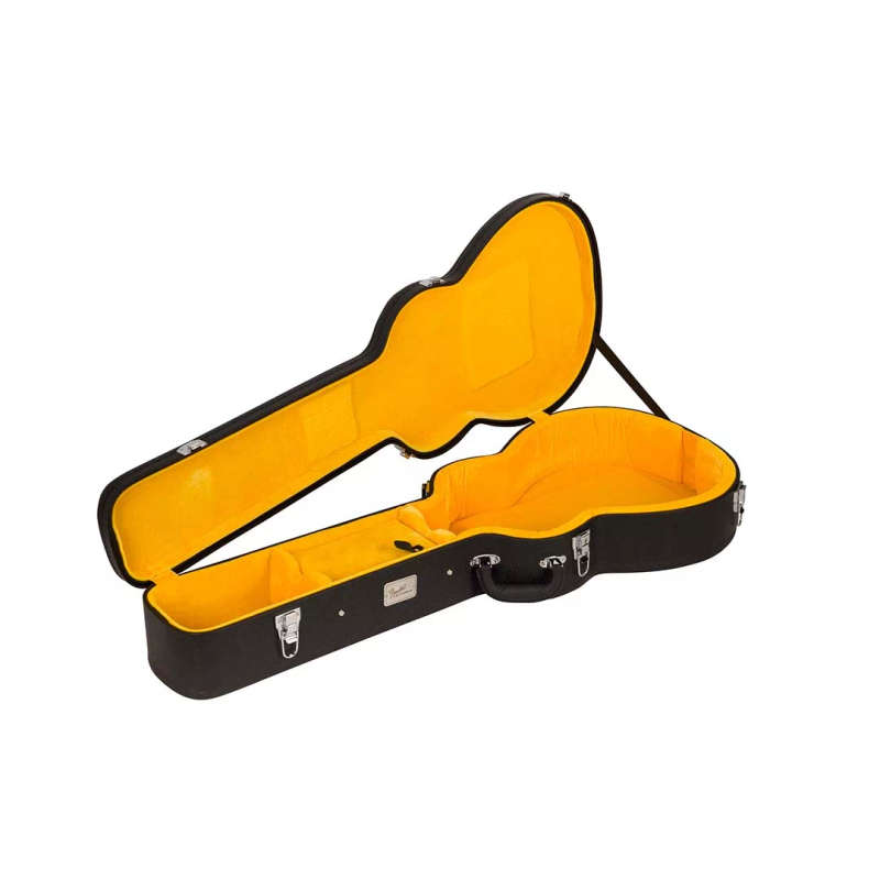 Fender Malibu Vintage Acoustic Guitar, Ovangkol Fingerboard, Gold Pickguard, Black
